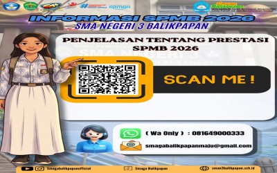 Informasi SPMB Tahun Pelajaran 2026/2027 SMA Negeri 3 Balikpapan